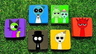 Paper DIY Incredibox SPRUNKI Guess which Sprunki come out of the cubes Garden x Black