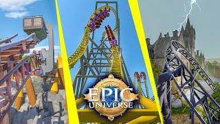 EPIC UNIVERSE - ALL ROLLER COASTERS (Visualizations) - New Universal Studios Theme Park