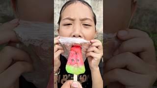 Baby Tries Spicy Chili Watermelon Ice Cream with Eyes Closed Epic Reaction #couple #martialarts