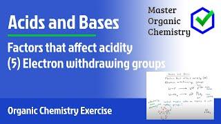 Factors that affect acidity (5) Electron withdrawing groups