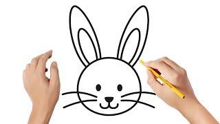How to draw a rabbit bunny face  | Easy drawings