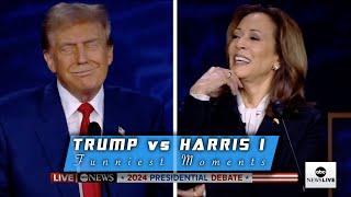 Trump vs Harris - FUNNIEST Moments from US Presidential Debate Highlights