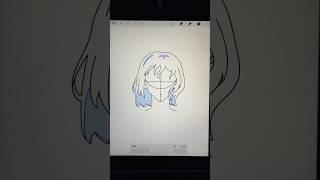 Animating Hair Like a Pro ||Easy Hair Flow Tutorial! #shorts #procreate #reupload