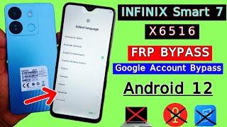 Infinix Smart 7 HD FRP Bypass Android 12 | Infinix X6516 FRP Bypass Google Account Unlock Without PC