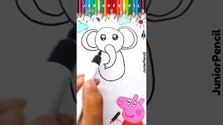 Very Easy! Elephant Drawing  Shorts || How To Draw an Elephant || #simple #drawing #shorts #video