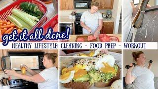 Healthy Lifestyle Changes GET IT ALL DONE MOTIVATION | Cleaning + Food Prep + Workout (WW BLUE PLAN)