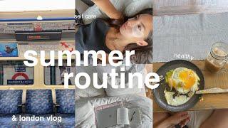 healthy girl 9am summer morning routine  skincare, journalling & london vlog