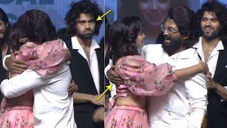 See Vijay Deverakonda Reaction On Allu Arjun Tight HUGS Actress Saanvi Megghana | Pushpa2 | Liger