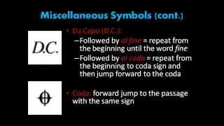 Music Theory | 1.11 Miscellaneous Symbols