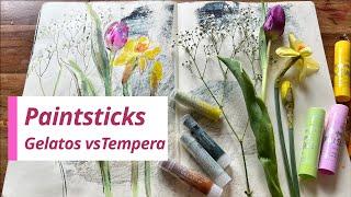 Faber Castell Gelatos vs Tempera Paint Sticks: Unboxing & Swatching