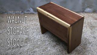 [woodworking]How to making a walnut storage stool