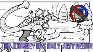 Inking A Page Layout: Captain Goggles and Mask Woman