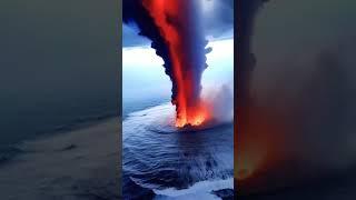 The sea is not burning or the fire is rising towards the sky