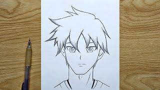 Easy anime drawing | How to draw Anime Boy step by step | easy tutorial