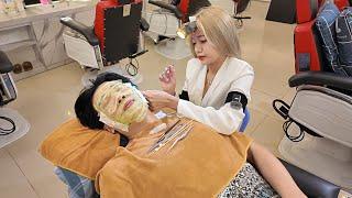 베트남 이발소 마사지 & 귀지 파내는 영상 asmr | 시각적 팅글 | Ear Wax Removal in a Vietnam Barbershop | Relaxing Massage