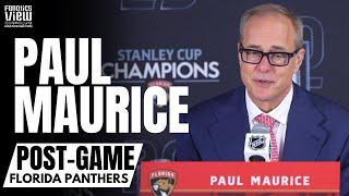 Paul Maurice Reacts to Winning Back-to-Back Stanley Cups With Florida Panthers vs. Edmonton Oilers