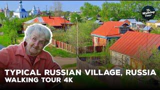 Walking Tour 4K | Typical Russian Village - Russia