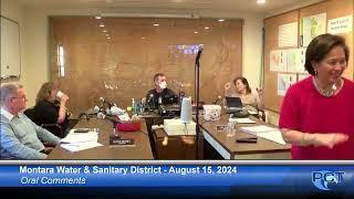 MWSD 8/15/24 Part 2 - Montara Water & Sanitary District Meeting - August 15, 2024