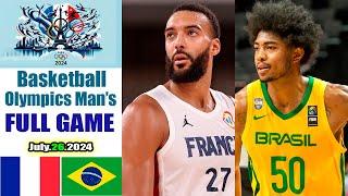 France vs. Brazil (July/26/24) Game Highlights | Men's Olympics Basketball 2024