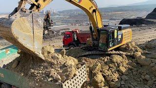 Caterpillar 352F Excavator Loading Mercedes & MAN Trucks - Ascon Ltd