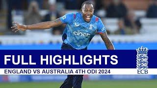 ENGLAND VS AUSTRALIA FULL HIGHLIGHTS 4TH ODI MATCH 2024 | ENG VS AUS