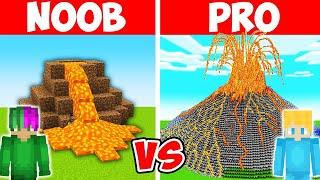 Minecraft NOOB vs PRO: RIESEN VULKAN BAU CHALLENGE 