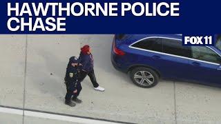 Wild police chase ends in Hawthorne