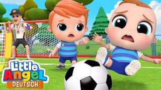 Das Fußball-Lied | Ballspiele für Kinder | Little Angel Deutsch - Kinderlieder
