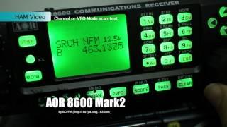 AOR AR8600 Mark2 SCAN test by BD7PA