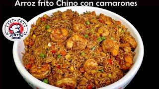 La mejor receta de arroz frito Chino con camarones.