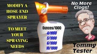 Modify a Hose-End Sprayer | Increase output | No More Clogs