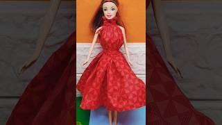 Make Easy Barbie Doll Dress | Hacks | | Ideas | #diy #barbie #new #shorts #viral