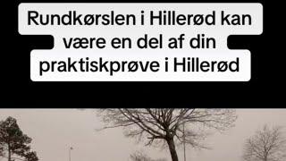 Praktiskprøve i Hillerød. Valg af rigtig placering i en flere sporrundkørsel.