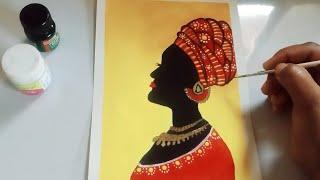 Beautiful African Women Acrylic Painting ll YD ART AND CRAFT