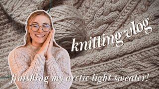 cozy knitting vlog ️ finishing a hibernated sweater! (vlogmas week two)