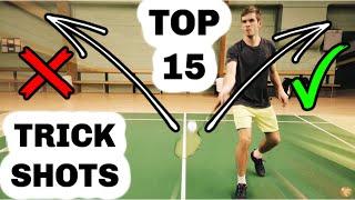 TOP 15 BADMINTON TRICK SHOTS (USEABLE)