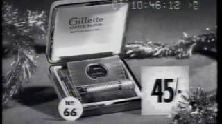 Gillette razor Xmas 1959 TV commercial