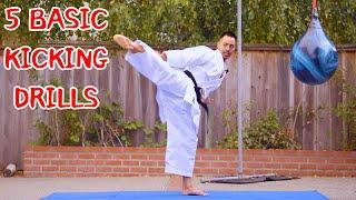 5 SHOTOKAN KARATE KICK DRILLS // (Beginner Karate Lesson)