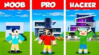 Minecraft Modern House Build Battle Challenge  | SHINCHAN vs KAZAMA vs MASAO | Funny Game 