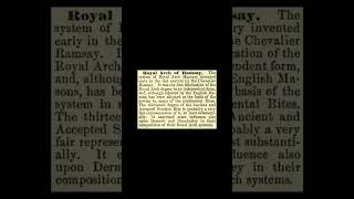 Royal Arch of Ramsay: Encyclopedia of Freemasonry By Albert G. Mackey