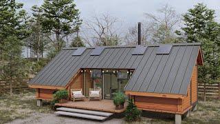 Possibly the coziest tiny house, container house.