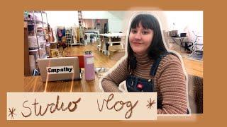 a week in my life  textile artist studio vlog: natural dyeing and packing orders 