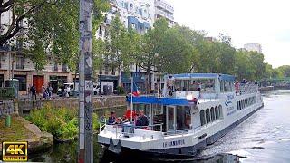 Passage écluse Canal Saint Martin,  pont tournant de la Grange-aux-Belles - Paris