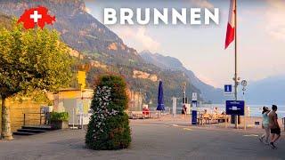 The Most Beautiful Town in Switzerland  Brunnen, Switzerland - Walking tour 4K