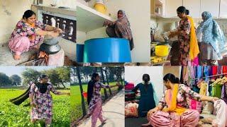 ਦੁਪਹਿਰੇ ਖਾਣ ਵਾਲੇ ਕੀੜੇ ਜਾਗ ਪਏ   || Busy Routine Village Lifestyle by pind Punjab de ️