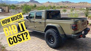 How much did I pay for my 2020 Jeep Gladiator Mojave and how much I pay a month to own it?