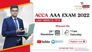 ⭐️ Join FREE ACCA AAA Exam Webinar | ACCA AAA Live Session| ACCA Advance Audit and Assurance exam.