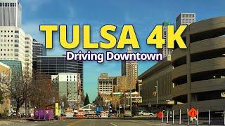 Tulsa 4K - Driving Downtown -  Oklahoma, USA