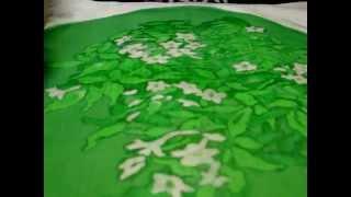 silk painting - using wax as resist