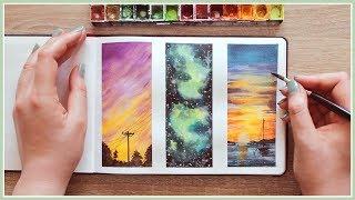 Watercolor Painting Ideas for Beginners | Wet in Wet Technique | Art Journal Thursday Ep. 39
